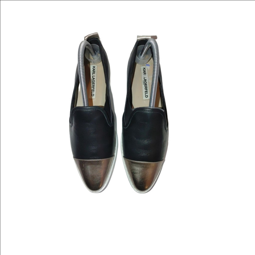 Karl Lagerfield CLER Slip On Leather Sneaker Size 8M